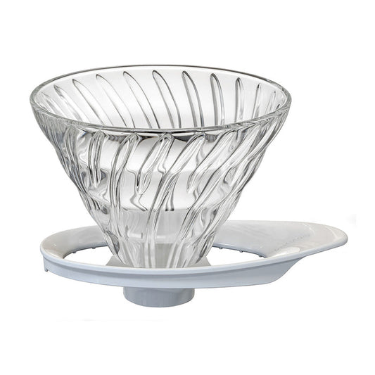 Hario V60 Glass Coffee Dripper White Size 02